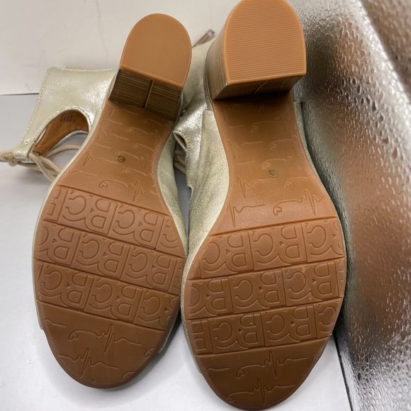 BP silver Stacked Heel Lace Ups! Size 6 - Picture 6 of 6